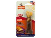 Nylabone Flavor Frenzy Dura Chew Texture Bone Cheesesteak Flavor Regular Active Ingredients: One Flavor Frenzy Dura Chew Texture Bone.Made in USA.