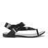 Melissa have collaborated with illustrious designer Jason Wu for the women?s ?Charlotte? black asymmetrical thong sandals. Crafted with super-soft Meliflex plastic uppers, the sandals feature an angled ankle buckle strap with silver-tone hardware and a padded footbed for optimal comfort. Set on a textured, non-slip rubber outsole, the ?Charlotte? sandals are complete with tonal embossed Melissa branding to the ankle strap. ? L.R.  Upper: Meliflex Plastic. Sole: Rubber.  Made in Brazil