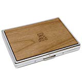 WOODEN ACCESSORIES COMPANY Wooden Cigarette Cases With Laser Engraved Schema Design - Stainless Steel Cigarette Case With Wooden Panel - Perfect Fit For Regular And King Size Cigarettes