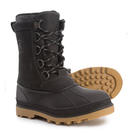 CLOSEOUTS . Kamikand#39;s William pac boots are waterproof, insulated winter snow boots with protective warmth for adventures in a range of inclement weather conditions. Available Colors: BLACK, BROWN. Sizes: 7, 9, 10, 11, 12, 13, 14.