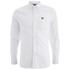 Men?s white Oxford shirt with the signature embroidered golden eagle logo to the chest from Lyle & Scott. Crafted from woven Oxford cotton, the regular fit shirt features a chest pocket and a classic button-down collar. Complete with a curved hem, a rear centre box pleat with a locker loop and button cuffs.  100% Cotton