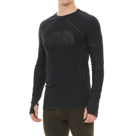 CLOSEOUTS . Slay those endurance runs in wicking comfort with The North Face Flight Series Pack shirt. FlashDryand#174; fabric technology accelerates moisture removal and evaporation, and bonded front and back panels add protection in cold weather with a seamless, no-chafe design. Available Colors: TNF BLACK, BRILLIANT BLUE. Sizes: SM, LXL.