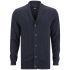 Navy blue with a subtle cable knit design running through it, the pure cotton Klunk cardigan by Bench is a regular fit, long sleeved option with a button up fasten. Finished with a slightly rolled neck and ribbed trims to the cuffs and hem. - E.D