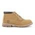 Women?s ?Nellie? waterproof tan leather chukka boots from outdoor innovators Timberland. Crafted with a premium nubuck leather upper that forms a waterproof membrane to keep your feet dry and comfortable in all weather conditions, the winter boots feature a contrast black padded ankle collar for comfort. Fastened with a four-eyelet lace-up design with hexagonal rustproof metal eyelets and 100% recycled laces, the ankle boots are set on a thick rubber sole with a lug tread for superior traction. Complete with the iconic Timberland logo embossed to the side of the boots and a branded lace locker. ? L.R.  Upper: Leather. Sole: Rubber.