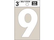 3" WHT VINYL NUMBER 9 30509 Contains 10 per case