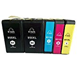 lil Monk 1Set 1Black (2 Black, 1 Cyan, 1 Magenta, 1 Yellow) HP 950XL 951XL Ink Cartridge Compatible with HP Officejet PRO 8600, HP Officejet PRO 8610 8620 8630 8100 8640 8660 8615 8625 251dw 271dw