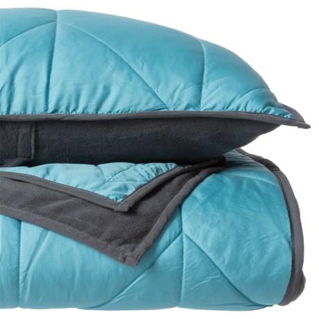 CLOSEOUTS . Berkshireand#39;s Polartecand#174; Neo Tec Twin mini comforter set features a reversible design with plush fleece on one side and smooth ripstop on the other. Available Colors: DEEP SEA. Sizes: TWIN.