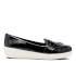 Women's sneaker-inspired loafers from FitFlop with patent leather uppers and classic fringe detail to the vamp. The 'Sneakerloafer' shoes combine the comfort of your favourite trainers with the style of a timeless loafer.  Biomechanically engineered, the ultra-lightweight, ergonomic shoes are built upon a SupercomFF? midsole, a lightweight and flexible base which diffuses areas of pressure with dual-density technology. Softly padded and lined in breathable leather, the shoes offer an average (width) fit and a slip-resistant rubber outsole with hard-wearing pods.  Upper: Leather. Sole: SupercomFF?.  Approved by APMA (American Podiatric Medical Association).