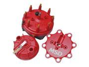 MSD Ignition Cap-A-Dapt Cap And Rotor Features: Adapts A Large Style Cap Onto Your MSD Distributor    Spark Plug Terminals Spaced Farther Apart    Prevents Crossfire    Will Not Vibrate Loose    Incredible Strength/Resistance    Thicker Vanes To Prevent Ionization    Adjustable Rotor Tip    Brass Terminals/Rotor/Cap Height: 5.00" Width: 5.00" Length: 5.00" Weight: 0.60 lbs