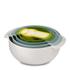 The Joseph Joseph Nest Plus stacking set is a space saving storage solution to ensure kitchen drawers and cupboards are forever tidy and organised. From the brand?s ?Opal? collection of subtle shades of green and blue, the set of 9 kitchen essentials comprises 5 x measuring cups, 1x small non-slip mixing bowl with measurements, 1 x stainless steel mesh sieve, 1 x colander/strainer and 1 x large non-slip mixing bowl. Not only does the set stack perfectly together, each item boasts great features, high quality materials, BPA-free and food safe plastic and is dishwasher safe.    Please Note: The above video is for Joseph Joseph Nest 9 Plus original stacking set, included to give you an idea of the size and functionality of the items and not the colours of the Opal collection.  Features:    Joseph Joseph Nest Plus 9 Bowl Stacking Set (Opal) - 9 Piece  Space saving storage solution to ensure kitchen drawers and cupboards are forever tidy and organised  Set of 9 kitchen essentials  5 x measuring cups  1x small non-slip mixing bowl with measurements  1 x stainless steel mesh sieve  1 x colander/strainer  1 x large non-slip mixing bowl  BPA-free and food safe plastic  Dishwasher safe
