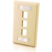 P Cables To Go's flush mount Keystone Wallplates will fulfill the most complicated station installation requirements through a wide selection of snap in modules