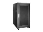 IStarUSA WN228 22U 800mm Depth Rack-mount Server Cabinet Type: Rack Enclosure Color: Black Material: Side Panel:SPCC t:0.8mm  Horizontal Rails:SPCC t:2.0mm  Vertical Rails:SPCC t:2.0mm  Top Panel:SPCC t:1.2mm Cooling (Standard): Pre-installed 1 set of 120mm 120V AC fan Weight Capacity: 2200 lbs