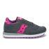 Classic running shoes in a vibrant contrast coloured design from Saucony. The 'Jazz Original' trainers are constructed with a nylon and suede blend upper, set upon a durable rubber sole. A lace fasten front with padded collar and tongue form the shoe with a cushioned footbed for shock absorption and a comfortable fit. The chunky rubber sole with Saucony's signature triangular tread pattern offers excellent grip and traction. - R.R.  Upper: Nylon/Suede. Lining: Textile. Sole: Rubber.