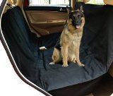 NAC&ZAC Deluxe Waterproof Pet Seat Cover With Bonus Pet Car Seat Belt for Cars and SUV -Nonslip, Quilted, Extra Side Flaps, Machine Washable Pet Hammock Car Seat Cover, Lifetime Warranty