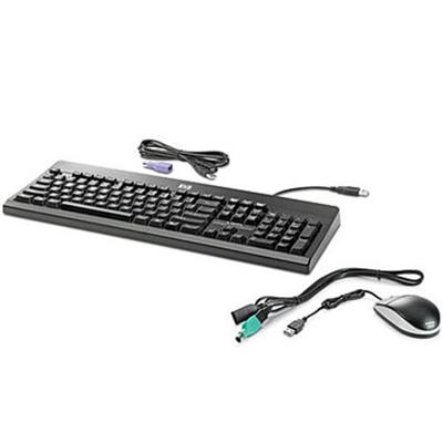 HP Washable - Keyboard and mouse set - PS/2  USB - English - US - for HP 260 G2  EliteDesk 705 G3  800 G1  ProDesk 600 G1  ProOne 600 G1  Retail System MP9 G2