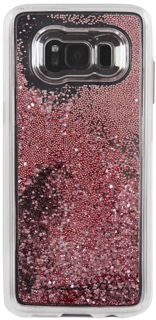 Let the dynamic snow globe effect of Case-Mate CM035468 Samsung Galaxy S8 Waterfall rose gold case captivate you with its cascading sparkle and tumbling glitter