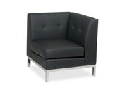 Ave Six Wall Street Corner Chair - Faux Leather Black Seat - Back - Frame - 30.5" x 28.0" x 30.0" Overall Dimension Type: Chairs