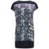 Women's shift dress from BOSS Orange with silk blend construction and snake-effect watercolour print to the front. With a casual silhouette, the 'Didoris' dress is framed with black panelling for striking contrast and features a simple crew neck, short dolman sleeves and BOSS Orange logo tag to the front hem. - K.N.  Main: 56% Polyester, 41% Viscose, 3% Elastane. Facing: 100% Silk