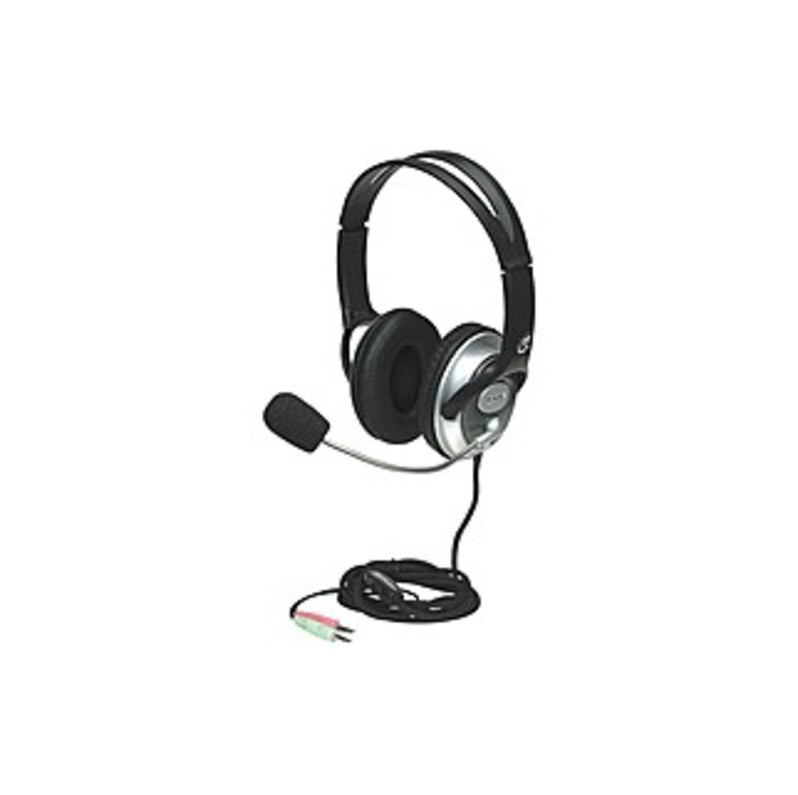 Enjoy high-performance multi-media, music and communicationsThe round metal ear cups of the MANHATTAN Classic Stereo Headset feature well-padded, cloth-covered cushions to help buffer unpleasant sounds from the ear and enhance super-bass response