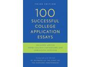 100 Successful College Application Essays Publisher: Penguin Group USA Publish Date: 7/3/2013 Language: ENGLISH Pages: 285 Weight: 1.04 ISBN-13: 9780451417619 Dewey: 378.1/664