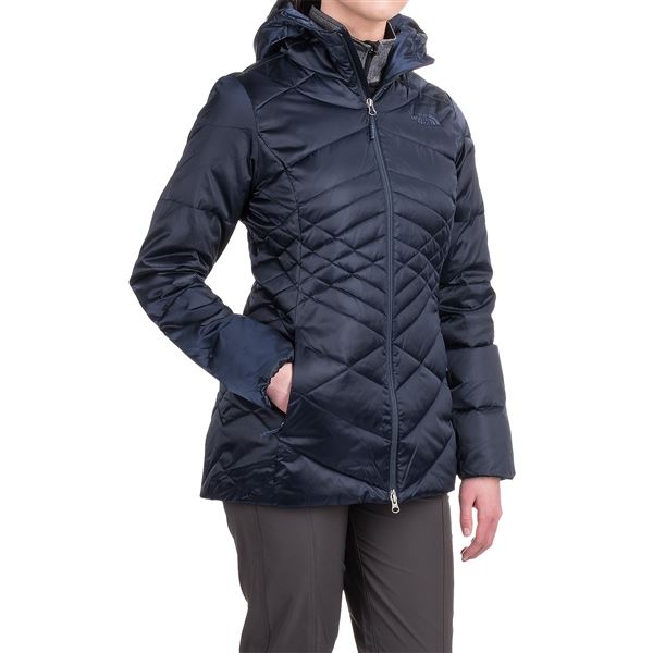 CLOSEOUTS . The North Face Aconcagua down jacket equips you for cold temperatures at base camp or on winter nights in the city. The hybrid design combines a 550 fill power goose down insulated body with 150g HeatSeekerand#174; synthetic insulation side panels for a flattering look. Available Colors: COSMIC BLUE, TNF BLACK/MID GREY, DARKEST SPRUCE, RABBIT GREY, TNF BLACK, BURNT OLIVE GREEN, ROSE DAWN. Sizes: L, M, S, XL, XS, 2XL.