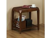 Brown Oak Veneer Magazine Table