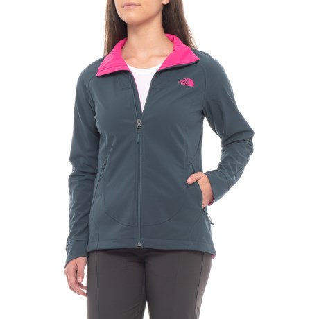 CLOSEOUTS . The North Faceand#39;s Apex Byder soft shell jacket provides warmth and moisture protection in windy, wet weather. Stretchy WindWalland#174; soft shell fabric has moderate stretch and a supersoft brushed tricot lining for flexible, next-to-skin comfort. Available Colors: METALLIC SILVER, SHELL TNF BLACK, NEW TAUPE GREEN, FIRE BRICK RED, AMARANTH PURPLE, INK BLUE. Sizes: S, M, L, XL, XS, 2XL.