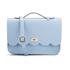 Women's satchel from The Cambridge Satchel Company. Hand crafted from natural cow leather, the 'Cloud' bag features a fold-over front flap with scalloped trim, and a gold-toned twist-lock fastening that opens to reveal an unlined main compartment. Complete with a tonal top handle and adjustable leather shoulder strap that can be detached to form a clutch. Tonal stitching throughout and embossed branding to the reverse.  Leather.  Dimensions: H: 19cm x W: 28cm x D: 5cm.  Made in Great Britain. Model is 173cm/5'8 .