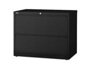 Lateral File 2-Drawer 42"x18-5/8"x28" Black Type: File Cabinets & Accessories
