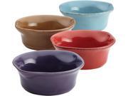 Rachael Ray Cucina Stoneware Dipping Cup Set, 4-Piece, Assorted Color: Assorted Material: Stoneware Item Count: 4 Special Features: Present sauces, dips and even fresh seasonings and more in this Rachael Ray(r) Cucina Stoneware 4-Piece Dipping Cup Set