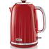 The Breville Impressions Collection kettle (VKT006) offers modern convenience within a unique ridged design accented with chrome details. With a large 1.7-litre capacity, the jug kettle is able to cater to families and friends while a water level indicator allows you to fill up with the precise number of cups you need, reducing water and electricity wastage.  A cool-touch silver-tone handle is crafted for a comfortable grip, while the lid can be completely removed to fill up quickly and conveniently. The Breville Impressions Collection kettle sits on a 360° rotational base suited to both right- and left-handed users, and the kettle is complete with an anti-limescale filter. ? L.R.    Features:    Breville Impressions Collection Kettle (VKT006)  Contemporary ridged red design accented with chrome details  Large 1.7-litre capacity  Water level indicator  Cool-touch silver-tone handle  3KW fastboil  Removable lid  360° rotational base for use with right- or left-handed users  Anti-limescale filter   Size:    H: 26.3cm x W: 22.5cm x D: 14.5cm  Weight: 1kg  Capacity: 1.7L