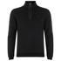 Men?s black quarter zip sweatshirt from BOSS Green with contrast technical fabric to the shoulders and sides. Crafted from soft cotton, the regular fit sweatshirt is finished with tonal branding to the chest and ribbed trims. ? A.D.  Outer: Cotton. Trims: Polyamide.