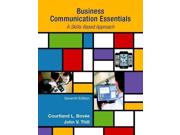 Business Communication Essentials Publisher: Pearson College Div Publish Date: 1/3/2015 Language: ENGLISH Pages: 478 Weight: 2.6 ISBN-13: 9780133896787 Dewey: 658.4/5