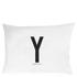 Personal Pillowcase from Danish brand Design Letters. The monochrome pillowcase features vintage typography created by renowned Danish architect Arne Jacobsen.The white pillowcase, crafted from 100% cotton, features the personal upper case letter on the front and ?Good Night? printed on the back. The pillowcase fastens with a zipper closure and will add a minimalist accent to the bedroom.Features:Personal Pillowcase from Danish brand Design LettersThe monochrome pillowcase features vintage typography created by renowned Danish architect Arne JacobsenFits a standard sized pillow100% cottonUpper case letter on the front?Good Night? printed on the backZipper closureDimensions: H: 70cm x W: 50cm