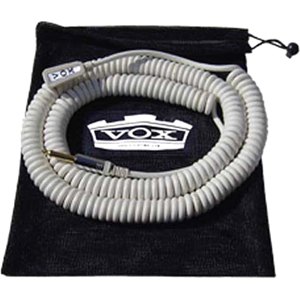 "The Vox 29.5' High Quality TS 1/4 Male-TS 1/4 Male Right Angle Coiled White Cable provides a clean, more accurate sound, eliminating noise and interference that compromise performance. Vox uses unique audiophile grade materials and technology to give you the best possible performance. Conventional guitar cables compromise performance through the use of lower grade conventional copper conductors. This can result in signal loss and distortion that cause lower definition, poor dynamics and