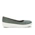 Women?s ?F-Sporty? grey suede ballerina pumps from FitFlop. Crafted with supple grey suede uppers, the slip-on shoes feature a rounded toe and an Anatomicush midsole, engineered by FitFlip?s in-house biomechanist to offer industry-leading cushioning and comfort with ?smart-spot contours? under your heels and forefoot. A slit rubber outsole provides superior traction, and the ?F-Sporty? ballerina pumps are complete with signature FitFlop branding debossed to the footbed.  Upper: Suede. Midsole: Anatomicush. Outole: Rubber.
