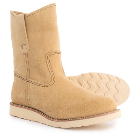 Factory 2NDS . From the companyand#39;s western boot collection, Red Wing Heritage Pecos boots bring work boot functionality to a traditional cowboy style. The roughout leather upper with pull straps offers a comfortable fit and rugged good looks. Available Colors: HAWTHORNE, AMBER, AMBER HARNESS, TAN, BLACK, BLAK, ORO RUSSET, HAWTHORNE ABILENE, BLACK CHROME, ORO RUSSET PORTAGE. Sizes: 7, 7.5, 8, 9, 9.5, 10, 10.5, 11.5, 12, 8.5, 11, 13, 5.5, 6, 6.5, 14.