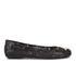 Melissa have collaborated with rebellious fashion icon Vivienne Westwood to create the women?s black ?Scribble? ballet flat shoes. Crafted with super-soft Meliflex uppers moulded with an elaborate textured design, the flats feature Vivienne Westwood?s signature orb logo in gold-tone hardware to the toe box, a padded footbed and perforations in the uppers for ventilation. Set on a textured, non-slip rubber sole, the ballet flat pumps are complete with Vivienne Westwood Anglomania branding printed to the footbed. ? L.R.  Strap: Meliflex Plastic. Sole: Rubber.  Made in Brazil
