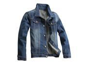 Slim denim jacket men's jacket dark blue L Type: Capes, Coats & Vests