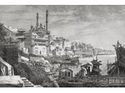 The Madhoray Ghat At The Mosque Of Aurangzeb On The Ganges River, Varanasi, Uttar Pradesh, India In The 19Th Century