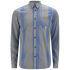 Jack &amp; Jones present the men&#39;s &#39;Walter&#39; checked shirt. Crafted from pure cotton for a soft touch, the check shirt with pointed collar features an all over grey and blue checked design and full button placket with wooden look buttons. A pocket to the chest lends the slim fit shirt a classic feel, enhanced further by the curved hem and buttoned cuffs. Finished with logo patch to the pocket. - K.N.    Jack &amp; Jones men&#39;s Walter Checked Shirt  Material: 100% Cotton  Checked print  Pointed collar  Full through button placket  Wooden look buttons  Patch pocket to the chest with logo  Curved hem  Buttoned cuffs  Slim fit