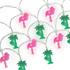 Illuminate your home in exotic, tropical style with the Tropical Light Your Own String Lights. The fairy lights are designed with pink flamingos and green palm trees lit up by powerful battery-powered LED bulbs and are perfect for adding charming style to your bedroom, office or any other room in your house. ? L.R.  Features:    Tropical Light Your Own String Lights  Unique design features palm trees and flamingos lit up by LED lights  Battery powered  Presented in a themed gift box   Size:    Dimensions: H: 18 x W: 10.5 x D: 2.5cm