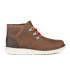 Men?s ?Epiction? brown leather chukka boots from the American outdoor brand Merrell. Crafted with a waterproof full grain leather upper, the chukka boots feature breathable a breathable mesh lining and a padded ankle collar for comfort. The durable white rubber outsole features an M Select? Grip outsole for optimal slip resistance on wet and dry terrain. Complete with metal D-ring eyelets for a secure fit, signature branding on the heel and a removable EVA footbed for comfort.  Upper: Leather/Synthetic. Sole: Rubber.
