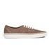 Men?s Vans ?Authentic? trainers with an iconic skate-inspired design. The trainers feature a washed brown canvas upper with flat white laces and white metal eyelets. Set on the classic vulcanised white midsole with black stripe detail, the trainers feature the signature waffle rubber outsole for traction. Complete with a woven brand tab to the outer side, black fabric trim and the Vans 'Off the Wall' heel logo. - A.D.  Upper: Canvas. Sole: Rubber.