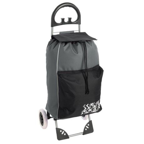 CLOSEOUTS . Perfect for the stroll to the market, this Kennedy Home deluxe super folding shopping cart features easy-rolling wheels, a durable composite frame and secure steel joints to keep your loot in place. It also features an insulated cooler bag and folds easily for storage. Available Colors: GREY/BLACK, RED/BLACK.
