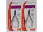 2x SALLY HANSEN Travel Cuticle Nipper 1/4" Jaw Stainless Steel