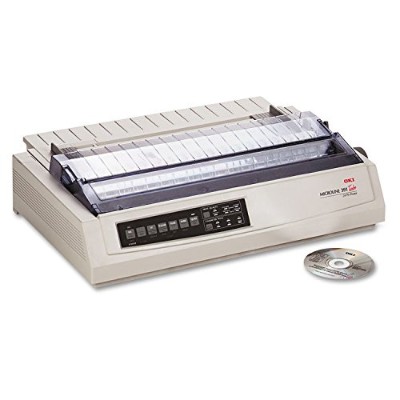 OKI Microline 391 Turbo - Printer - monochrome - dot-matrix - 360 dpi - 24 pin - up to 390 char/sec - parallel  USB - beige