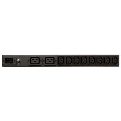 Tripp Lite PDU Basic Dual Volt 100V-240V 20A 2 C19  12 C13 Horizontal 1URM - Horizontal rackmount - power distribution unit (rack-mountable) - 20 A - AC 100-250 V - 3.8 kW - i