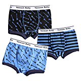 Jojobaby Baby Toddler Kids 2T-7T Boys Boxer Brief 3-pack Underwear Set (2-3 Years )