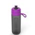 The perfect sports water bottle, BRITA?s Fill & Go Active model has a compact, portable design that can be used to top up your hydration levels whilst working out or using as a daily water bottle when in the office or on-the-go. The internal filter reduces the amount of chlorine and other taste impairing impurities in tap water to give fresh, purified and great tasting filtered water. Featuring an easy to use pull out mouthpiece and a rubber hanging loop to attach to a gym or sports bag for convenient carrying.  Compatible with Fill & Go MicroDiscs only, each MicroDisc lasts for four weeks and is simply inserted into the lid of the bottle. The MicroDisc delivers 50% faster flow than the original filter disc. A sustainable and cost effective alternative to bottled water.  Features:     BRITA Fill & Go Active Water Bottle 0.6L ? Purple  Filters water by reducing impurities including chlorine found in tap water  Eco-friendly alternative to bottled water  Capacity: 600ml  Easy to use pull out mouthpiece  Hanging loop for convenient and portable carrying  BPA free  Dishwasher safe (except for lid)  Compatible with MicroDiscs only ? delivers 50% faster flow than original filer discs  Each MicroDisc lasts for 4 weeks   Size:    Capacity: 600ml  Dimensions: H: 26cm x W: 8cm x D: 8cm